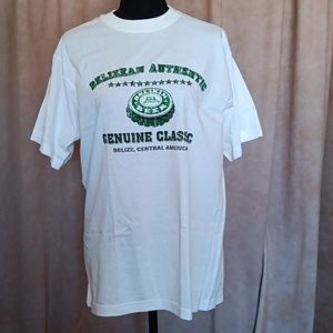 Authentic Vintage Belize White Tee M NWT